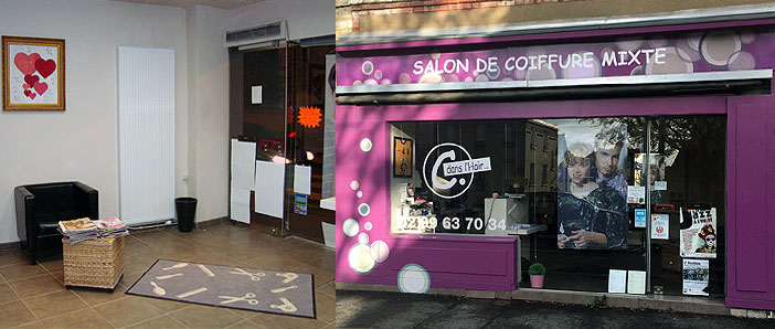 coupe homme sur le coté salon de coiffure traduction